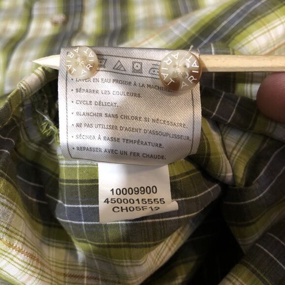 Ariat Shirt Mens 2XL Plaid Pro Series Vented Rodeo Farm Ranchwear Green Gray - Picture 10 of 11